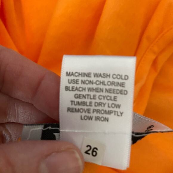 Anthony Richards NWOT Short Sleeve Tunic With Smocking in Melon Size 3X 24/26 - Picture 7 of 7